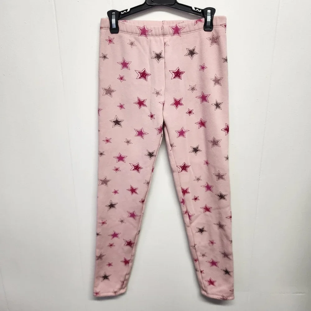 Gap Kids Pants Girls 2XL 14-15 Star Print Fleece Lined Pull On Pajama Lounge